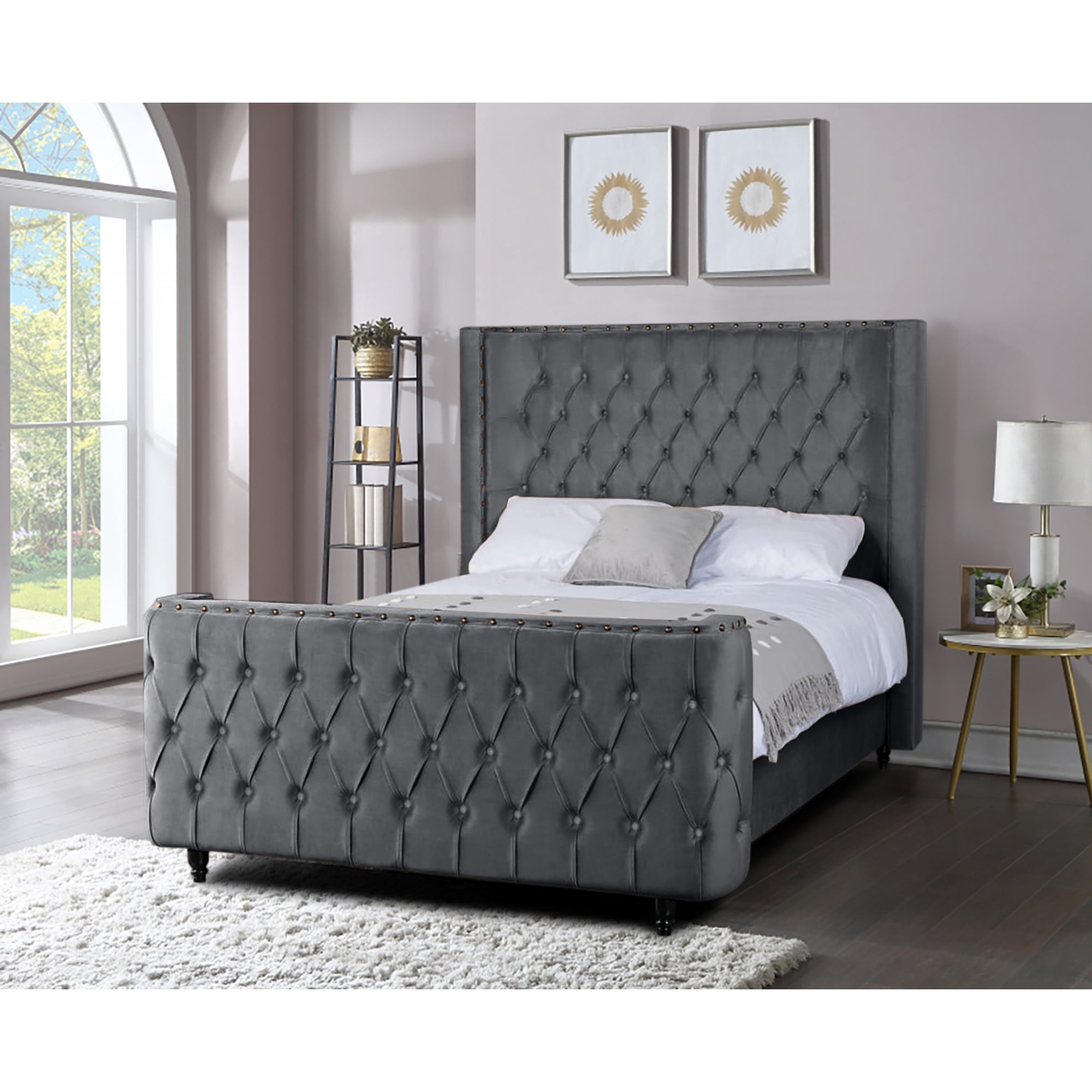 Ornella Plush Velvet Luxury Bed Frame