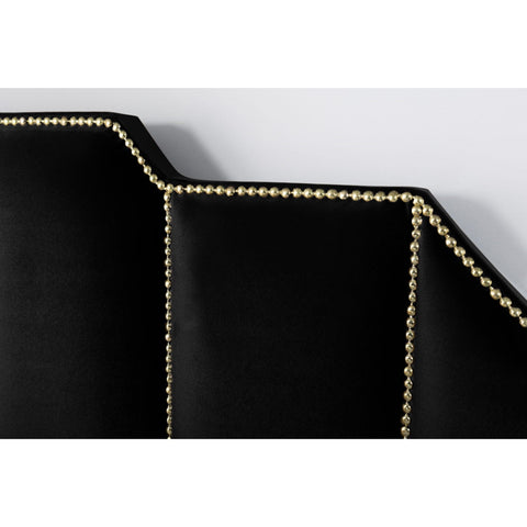 Renz Art Deco Plush Velvet Luxury Bed Frame