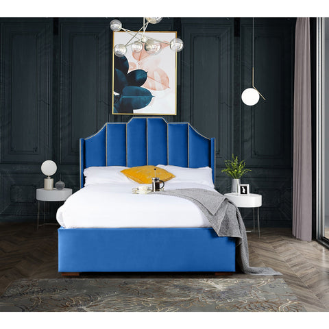 Renz Art Deco Plush Velvet Luxury Bed Frame