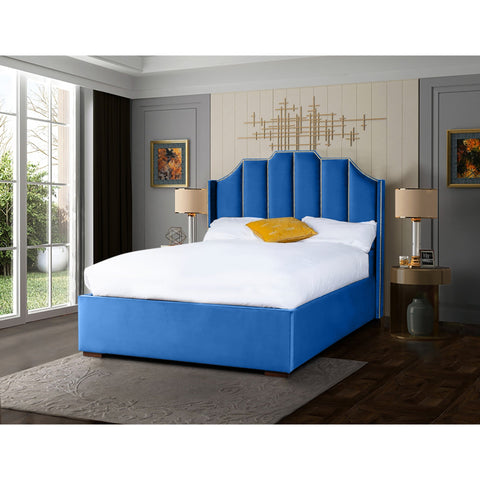 Renz Art Deco Plush Velvet Luxury Bed Frame