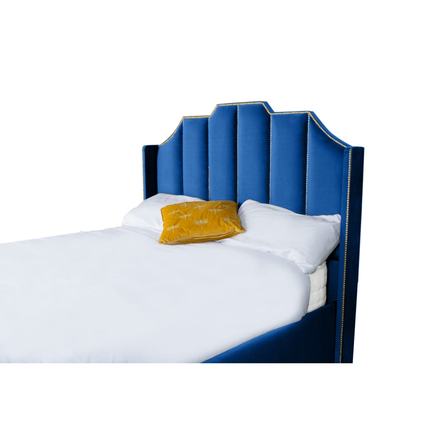 Renz Art Deco Plush Velvet Luxury Bed Frame
