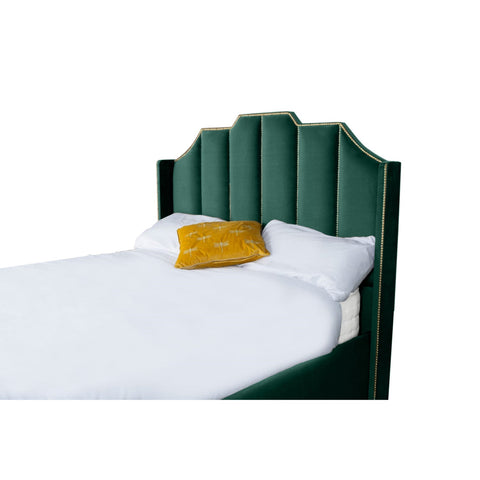 Renz Art Deco Plush Velvet Luxury Bed Frame