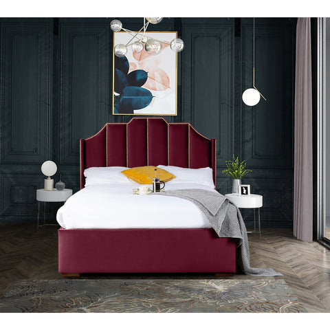 Renz Art Deco Plush Velvet Luxury Bed Frame