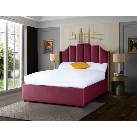 Renz Art Deco Plush Velvet Luxury Bed Frame