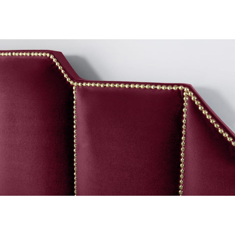 Renz Art Deco Plush Velvet Luxury Bed Frame