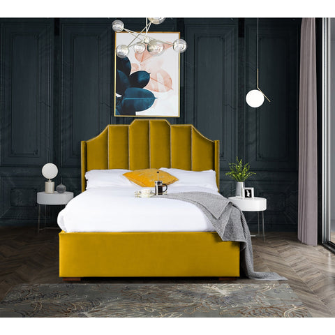 Renz Art Deco Plush Velvet Luxury Bed Frame