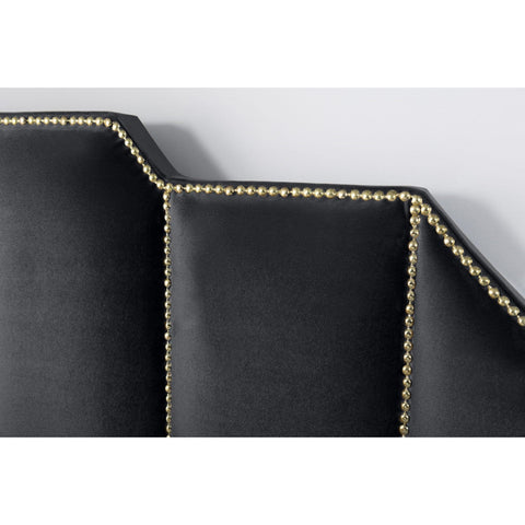 Renz Art Deco Plush Velvet Luxury Bed Frame