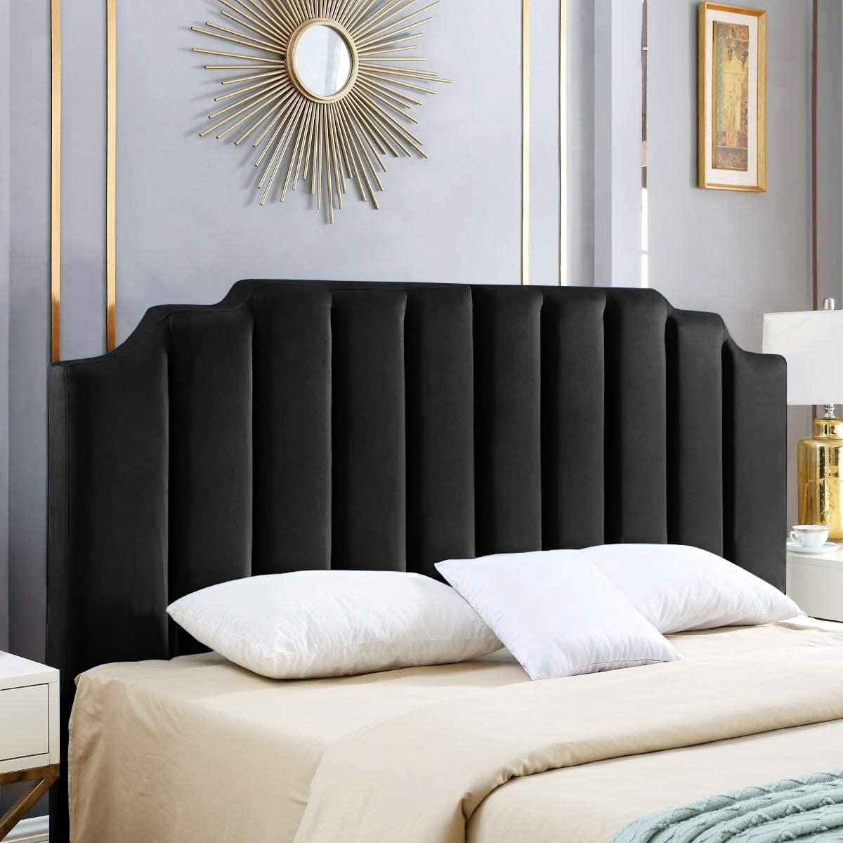 Rincon Plush 26 inch Strutted Headboard