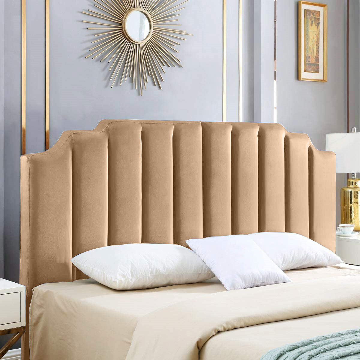 Rincon Plush 26 inch Strutted Headboard