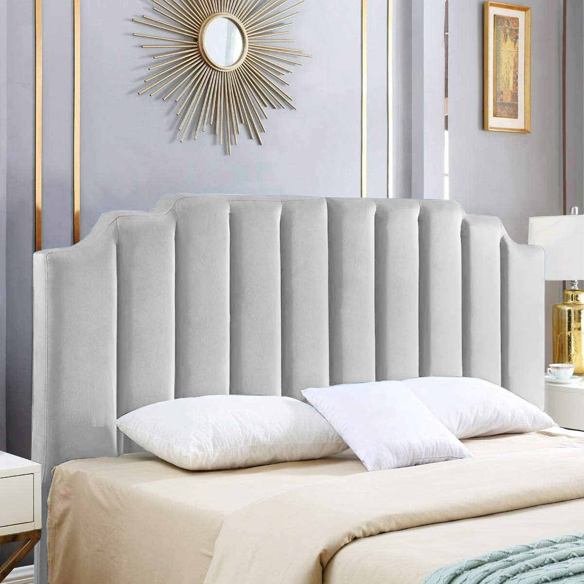 Rincon Plush 26 inch Strutted Headboard