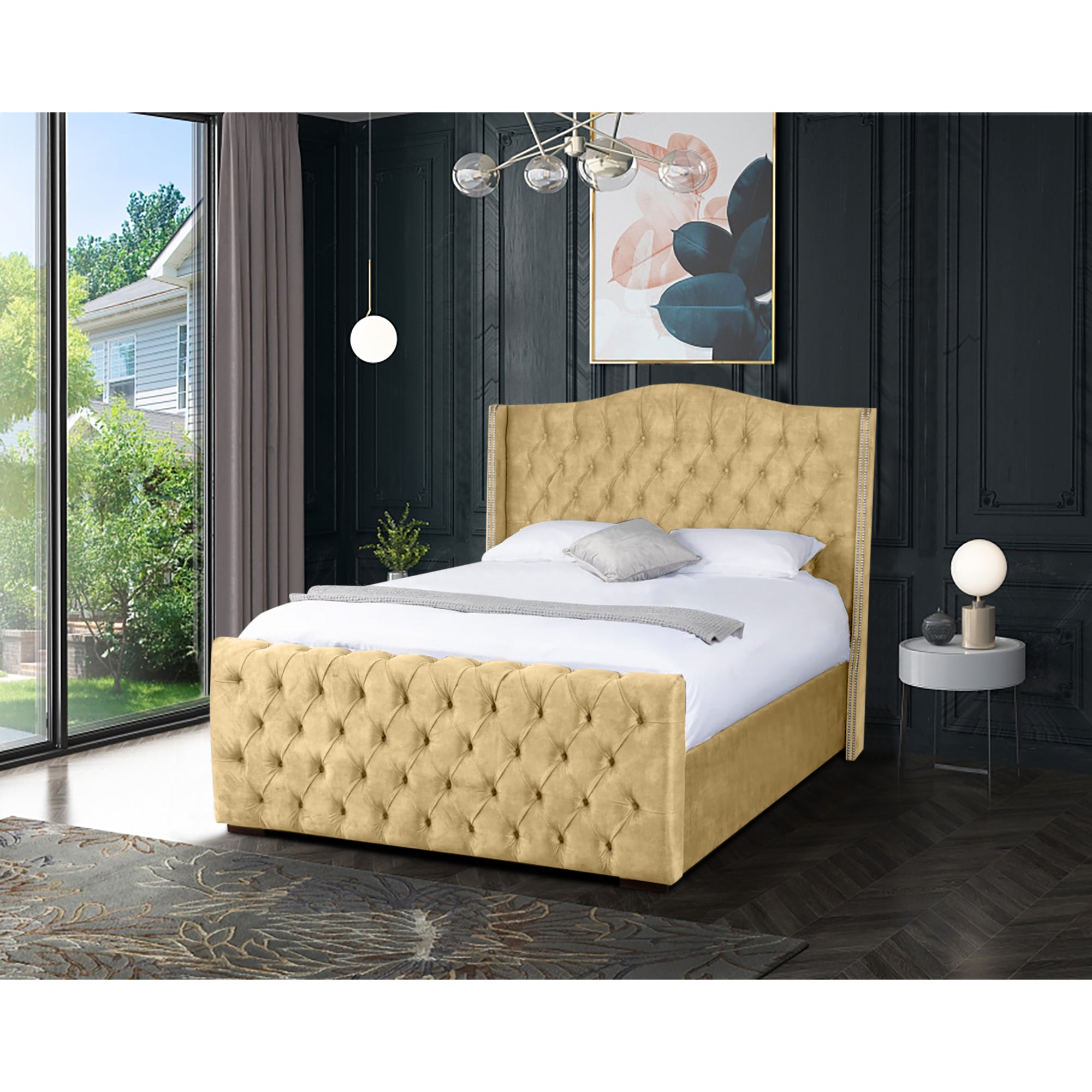 Selini Plush Velvet Luxury Bed Frame