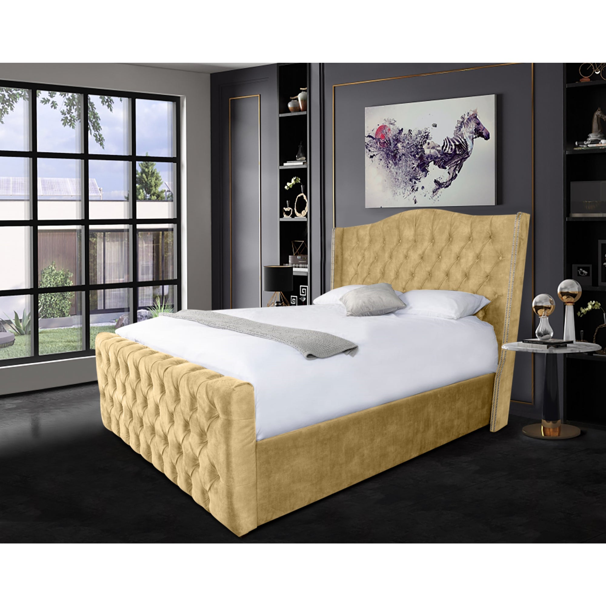 Selini Plush Velvet Luxury Bed Frame