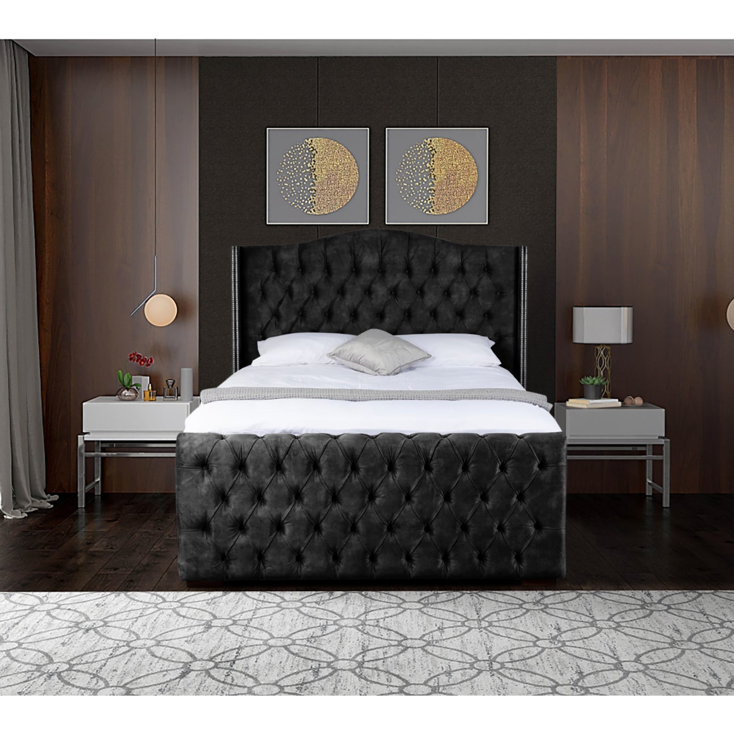 Selini Plush Velvet Luxury Bed Frame