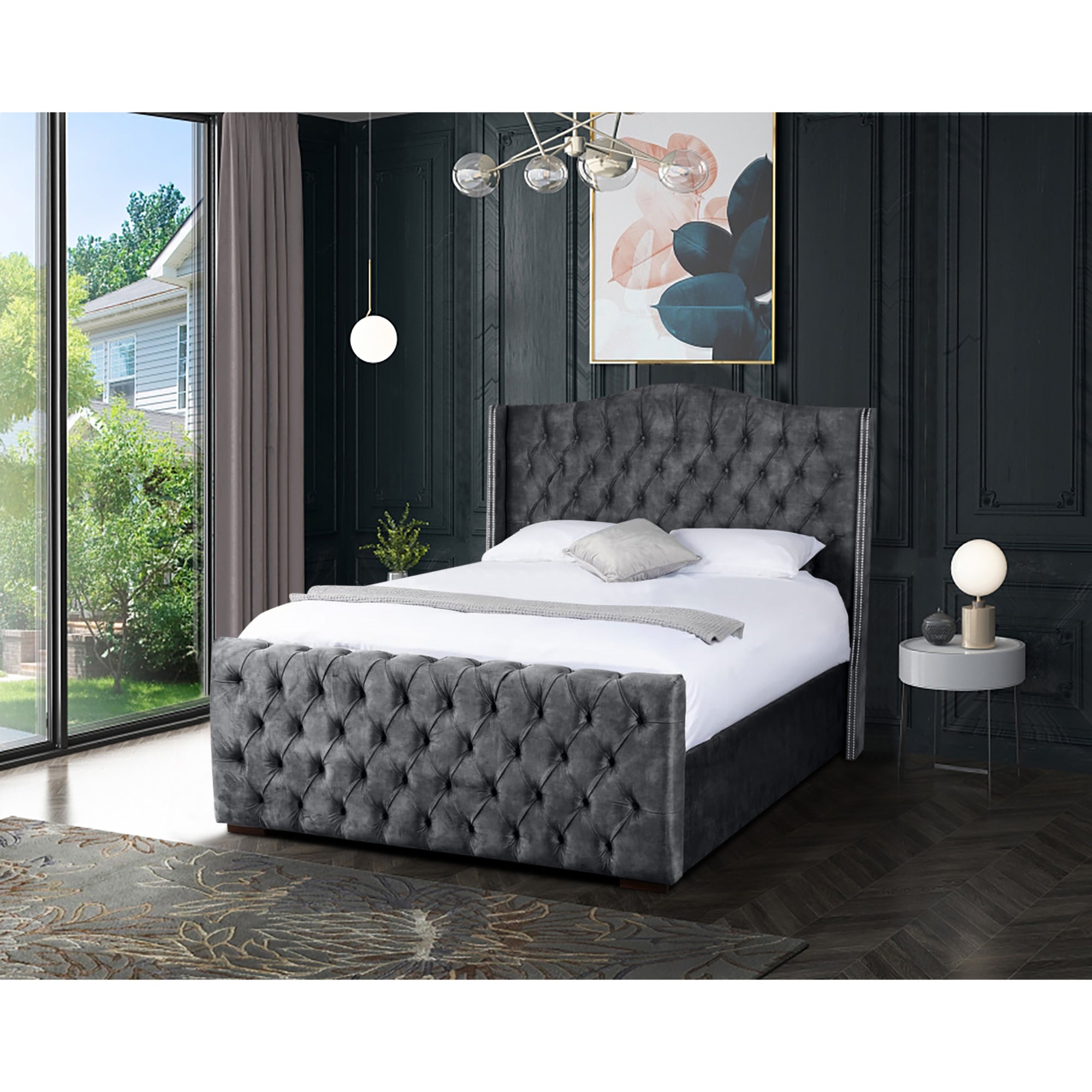 Selini Plush Velvet Luxury Bed Frame