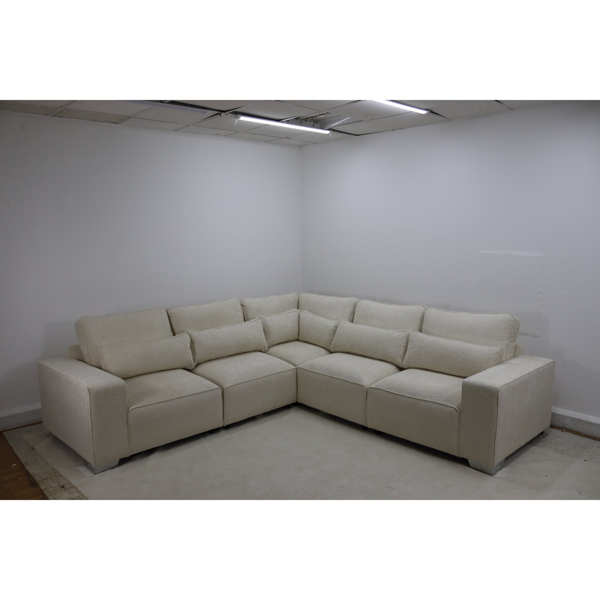 Sicilly Chenille Cream Sofa Full Back 2c2