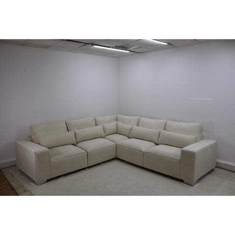 Sicilly Chenille Cream Sofa Full Back 2c2