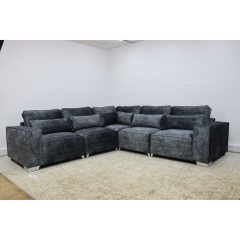 Sicilly Milano Charcoal Sofa Full Back 2c2