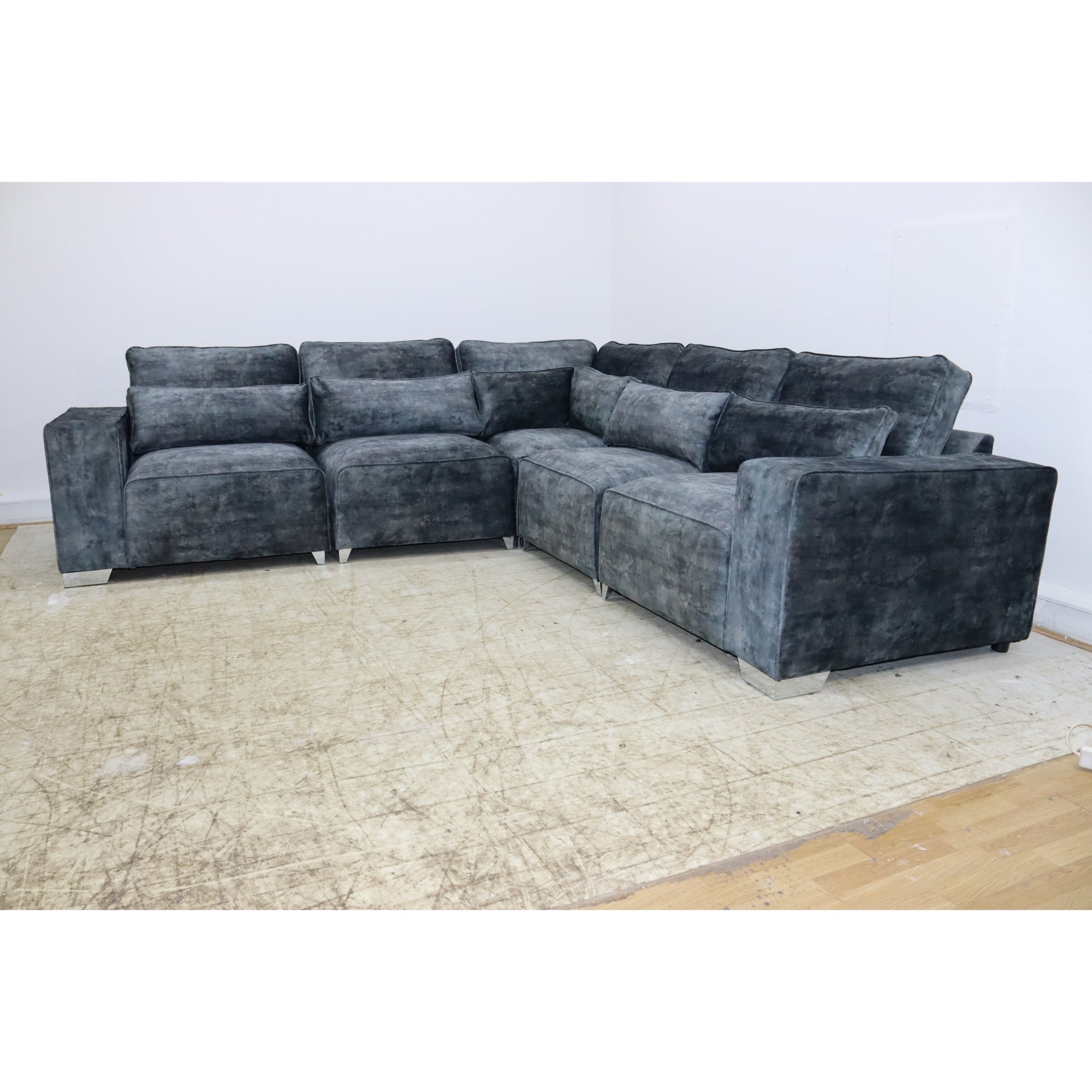 Sicilly Milano Charcoal Sofa Full Back 2c2