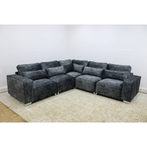 Sicilly Milano Charcoal Sofa Full Back 2c2