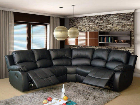 Vexton Bonded Leather Recliner 2c2 Corner Sofa