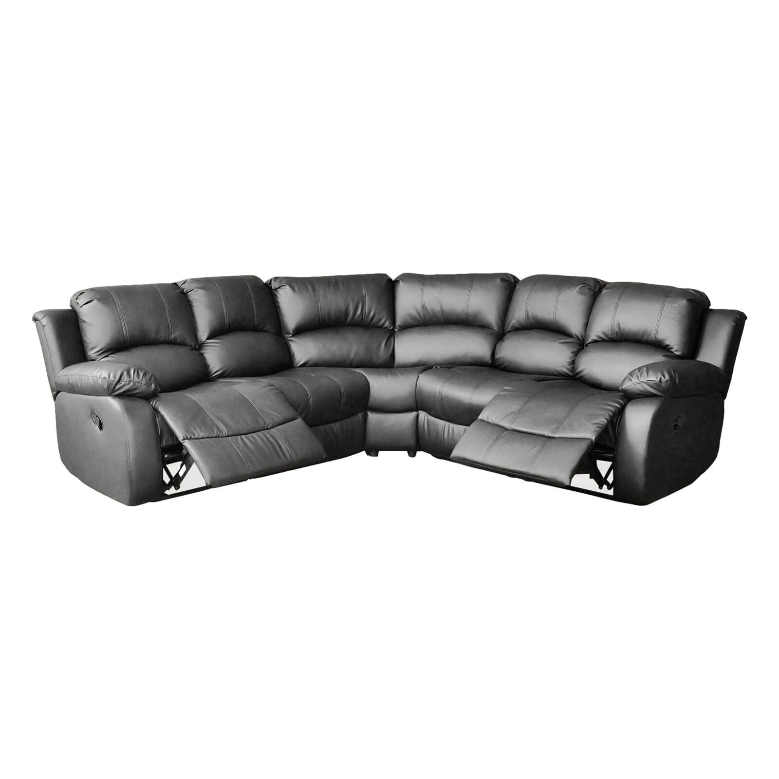 Vexton Bonded Leather Recliner 2c2 Corner Sofa