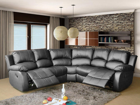 Vexton Bonded Leather Recliner 2c2 Corner Sofa