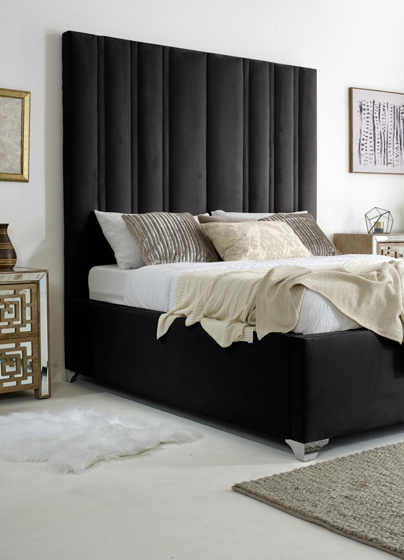 Wilburn Plush Velvet Bed Frame