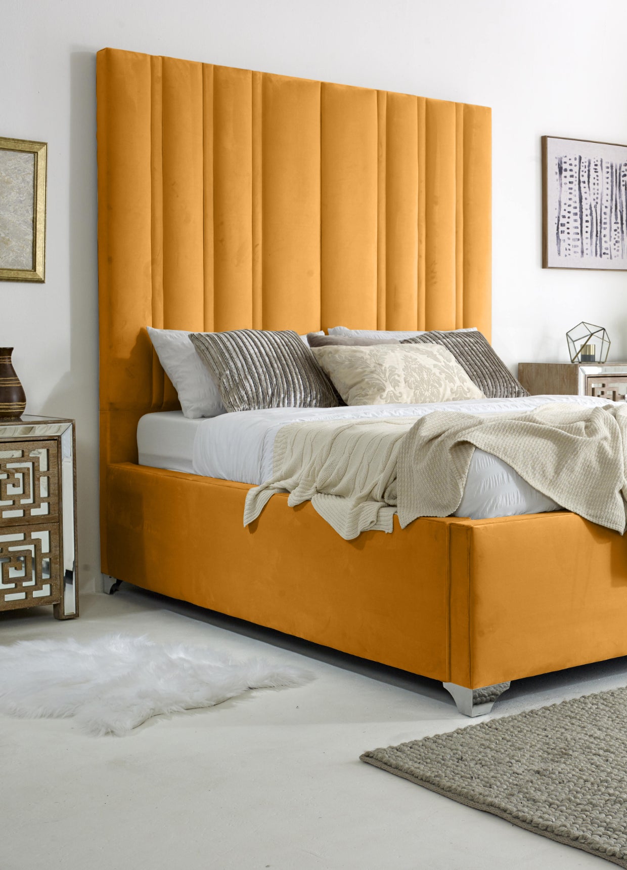 Wilburn Plush Velvet Bed Frame