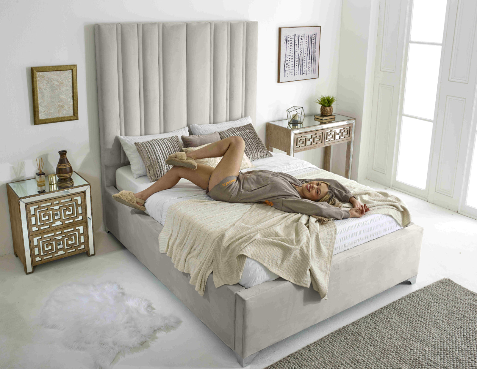 Wilburn Plush Velvet Bed Frame