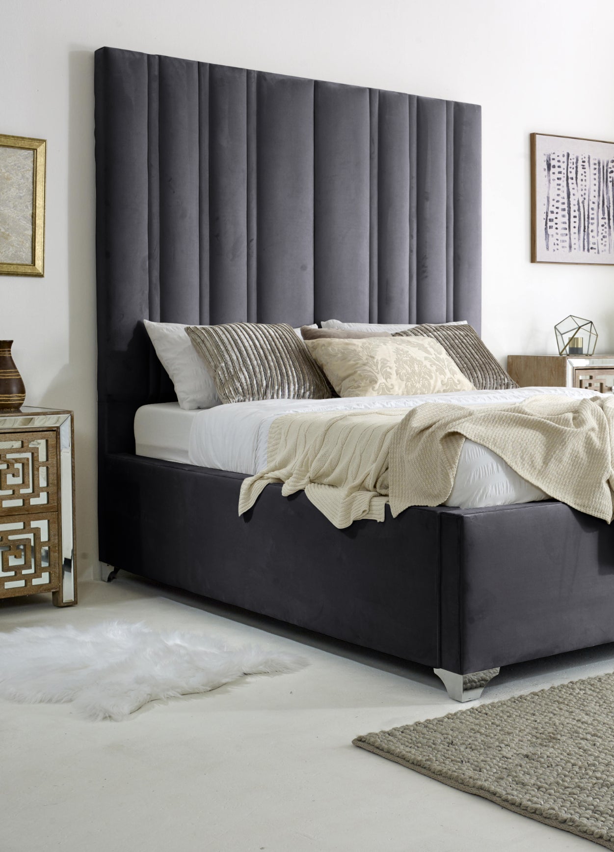 Wilburn Plush Velvet Bed Frame