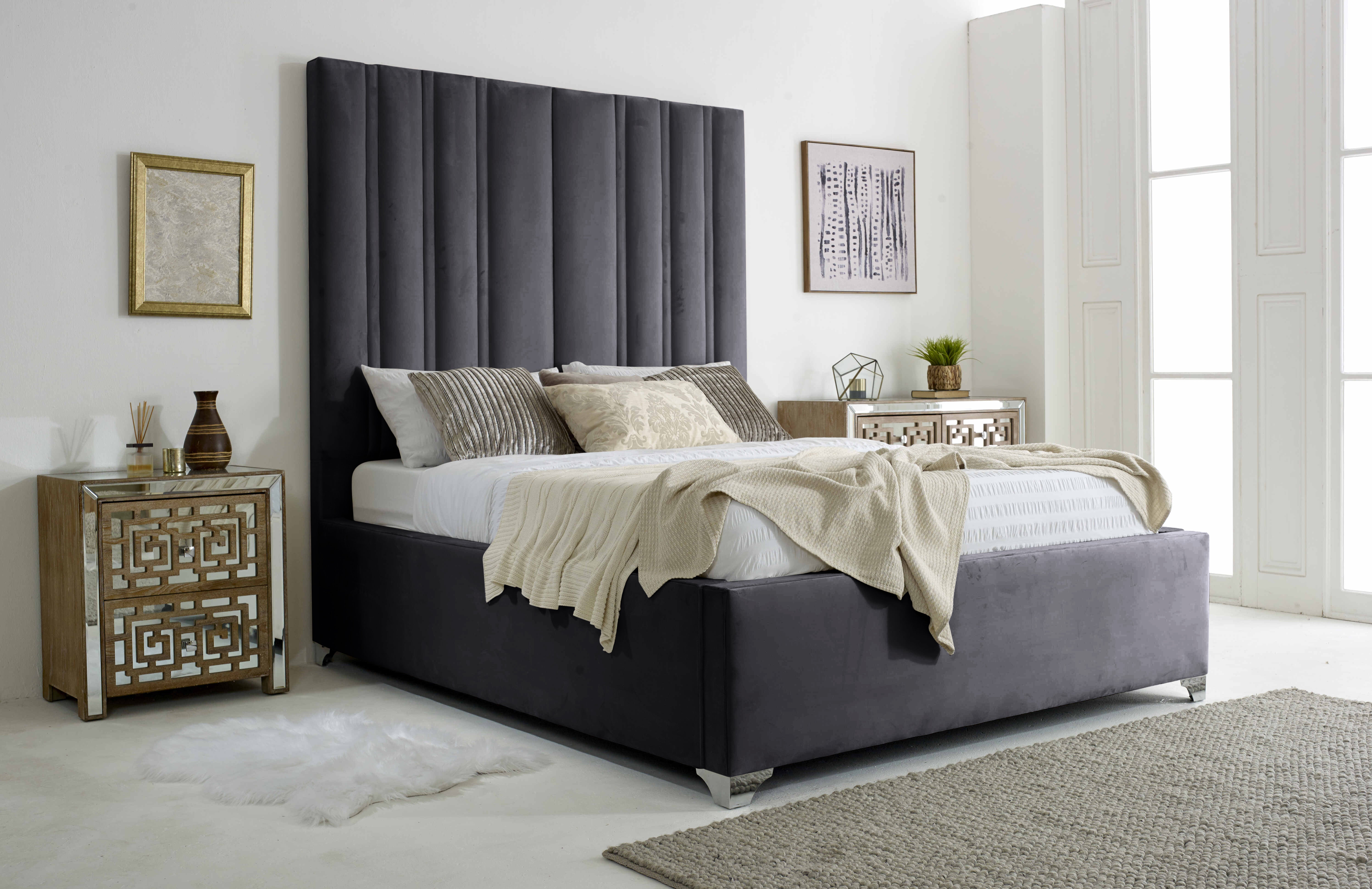 Wilburn Plush Velvet Bed Frame