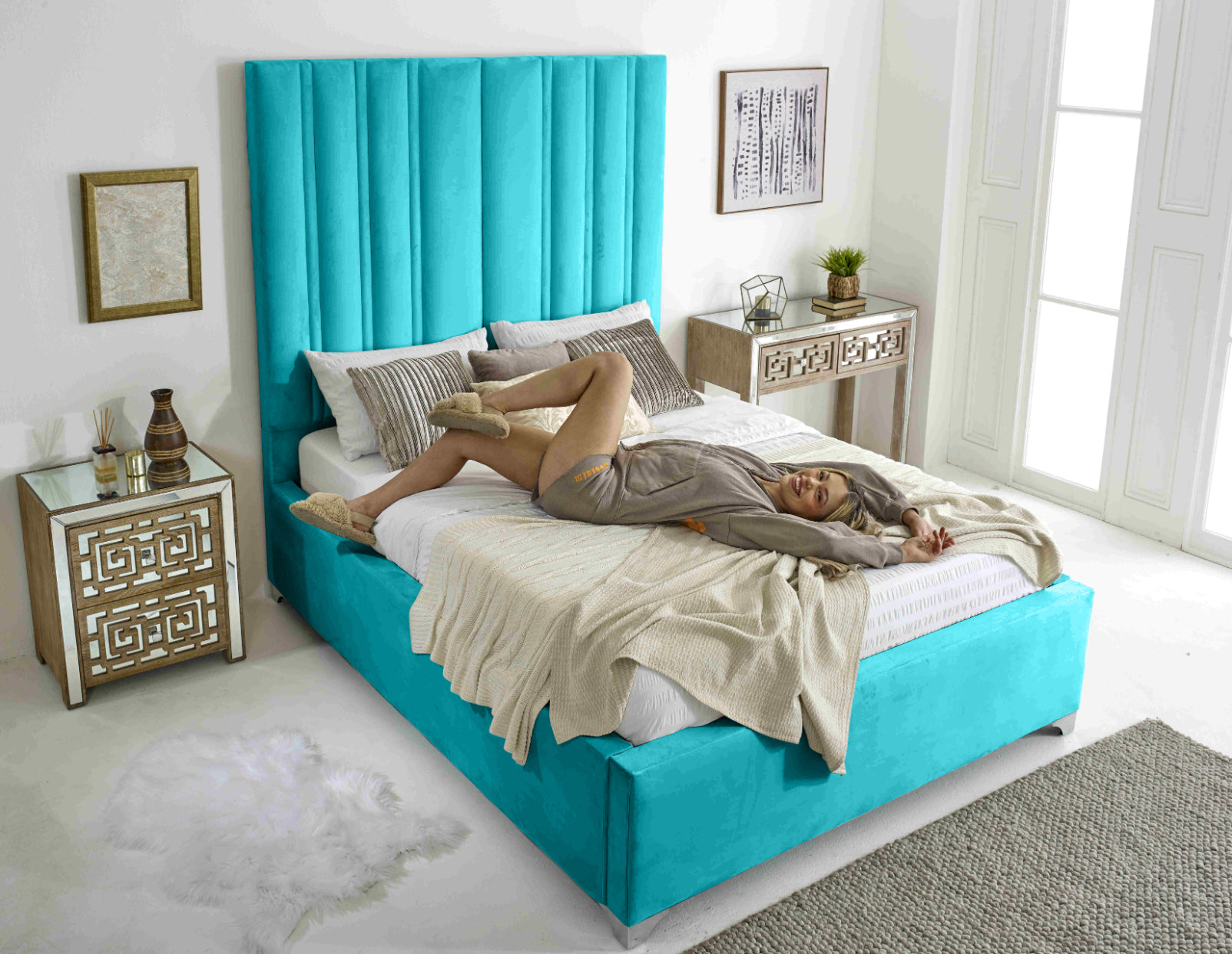 Wilburn Plush Velvet Bed Frame