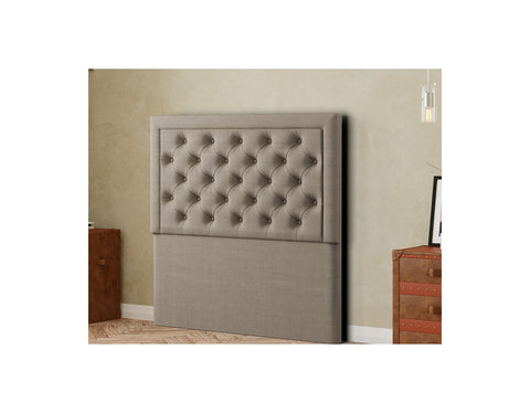 Castle Headboard Floor Standing  Matching Buttons Linen