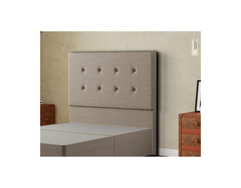 Darlington Headboard Floor Standing  Matching Buttons Linen