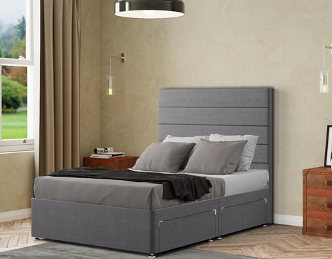 George Divan Bed 2 Drawers Floor Standing Headboard  Linen