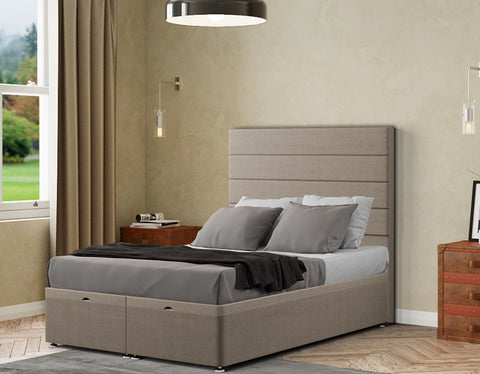 George Ottoman Bed Floor Standing Headboard  Linen