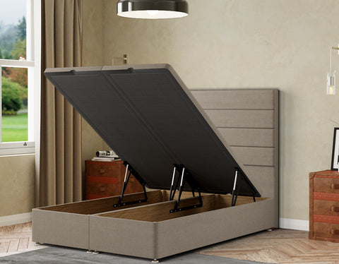 George Ottoman Bed Floor Standing Headboard  Linen