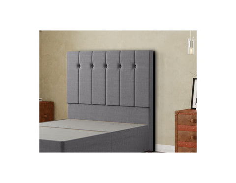 Highland Headboard Floor Standing  Matching Buttons Linen