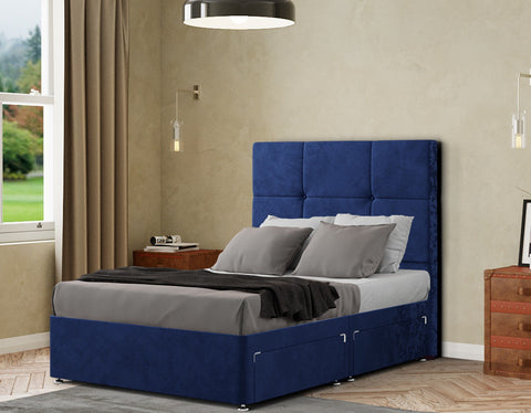 Jacob Divan Bed 2 Drawers Floor Standing Headboard Matching Buttons Plush