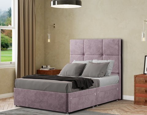 Jacob Divan Bed 2 Drawers Floor Standing Headboard Matching Buttons Plush